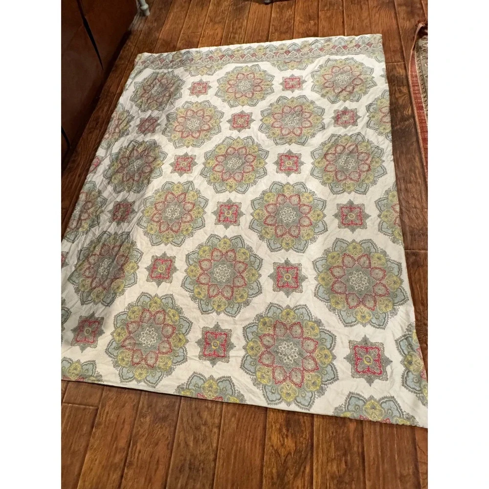 Echo‎ Twin Duvet Cover 100% Cotton Medallion Paisley Boho Multicolor 87x68